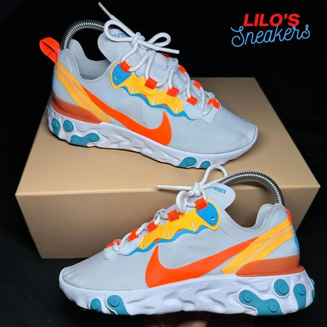 Nike women's react element 55 shop trainer white / hyper crimson