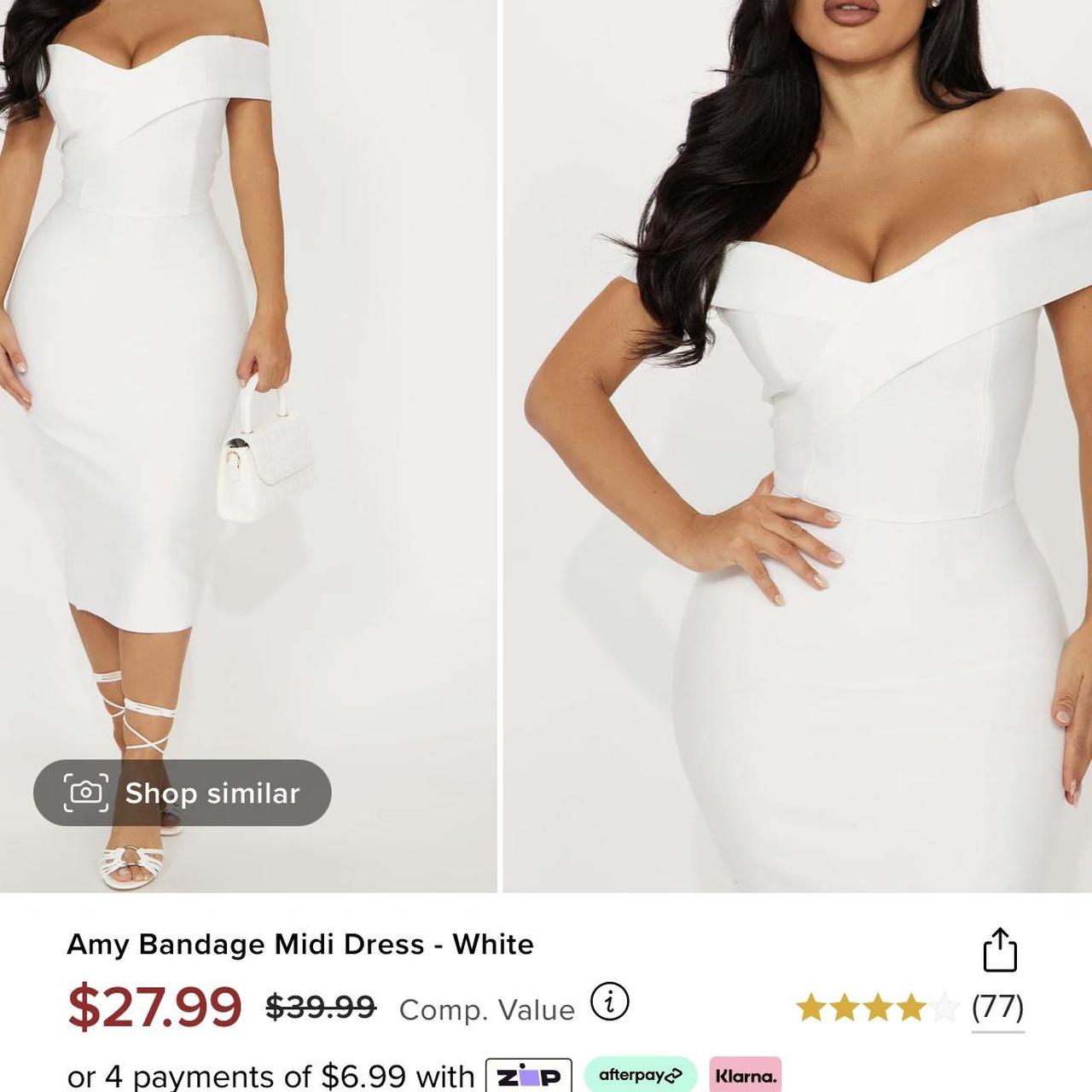 Fashion Nova Amy Bandage Midi Dress🩵 Super body... - Depop