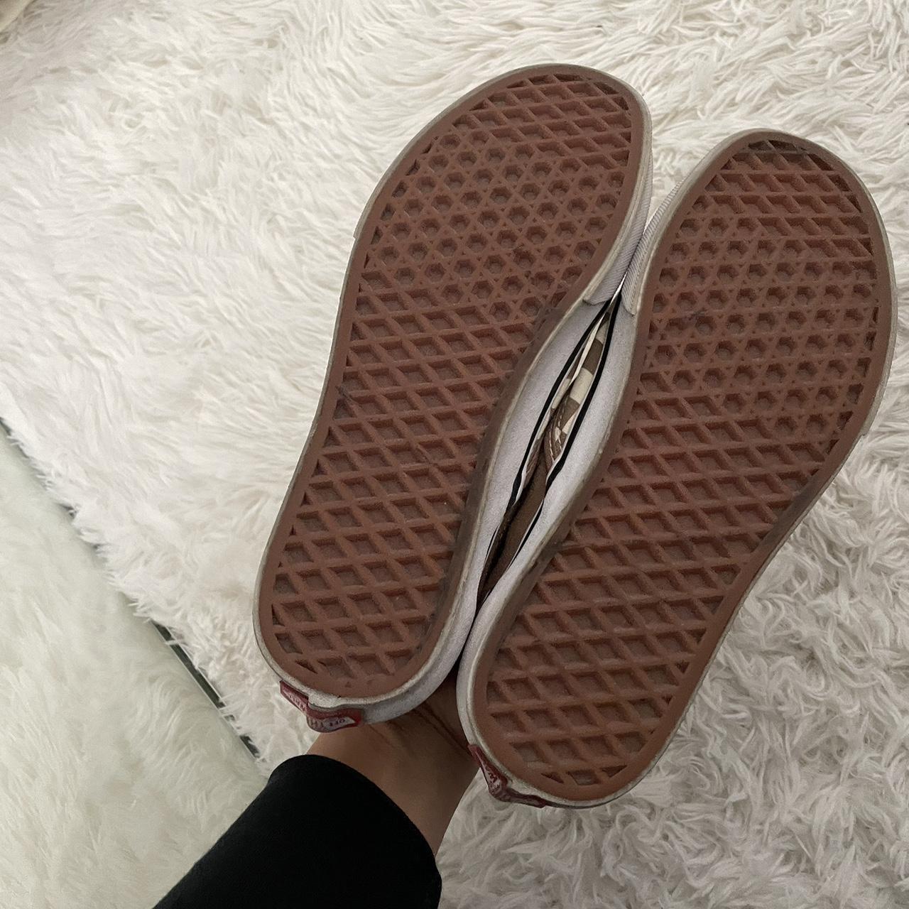 light tan checkered vans