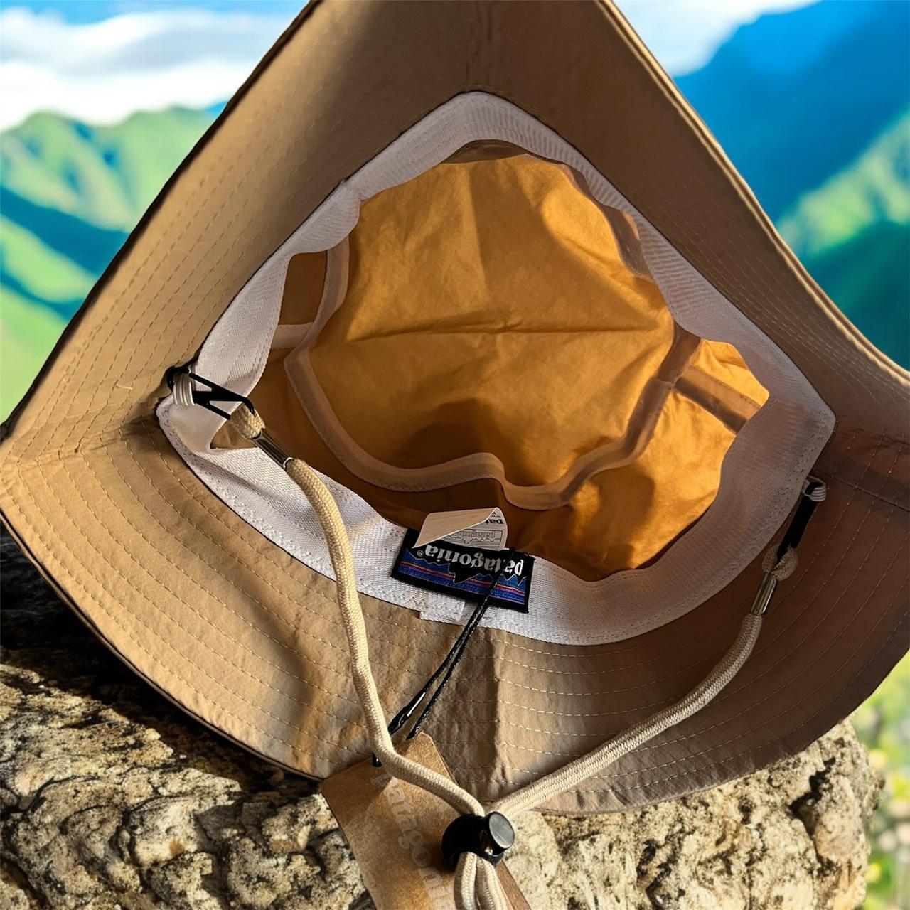 Patagonia tan bucket hat perfect for hiking Depop