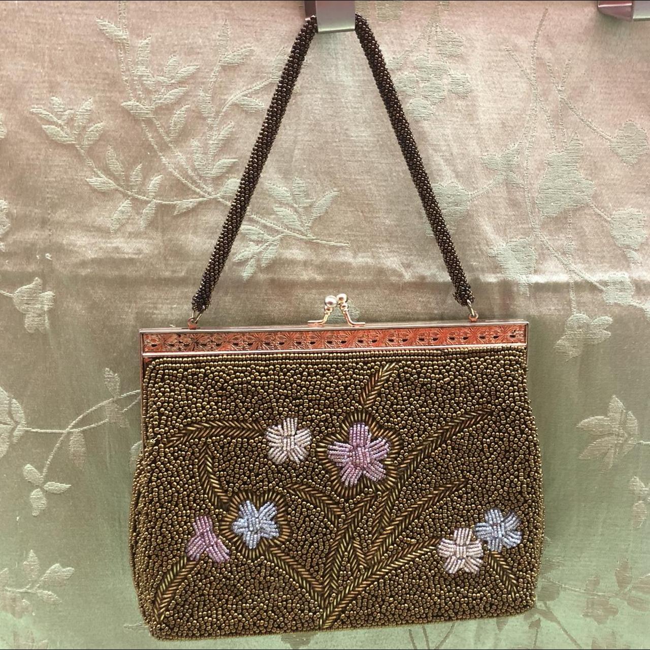 40s Morabito handbag, Rare Vintage 1940s Designer French Embroidered top  handle bag, petit point embroidered floral handbag, Collector bag
