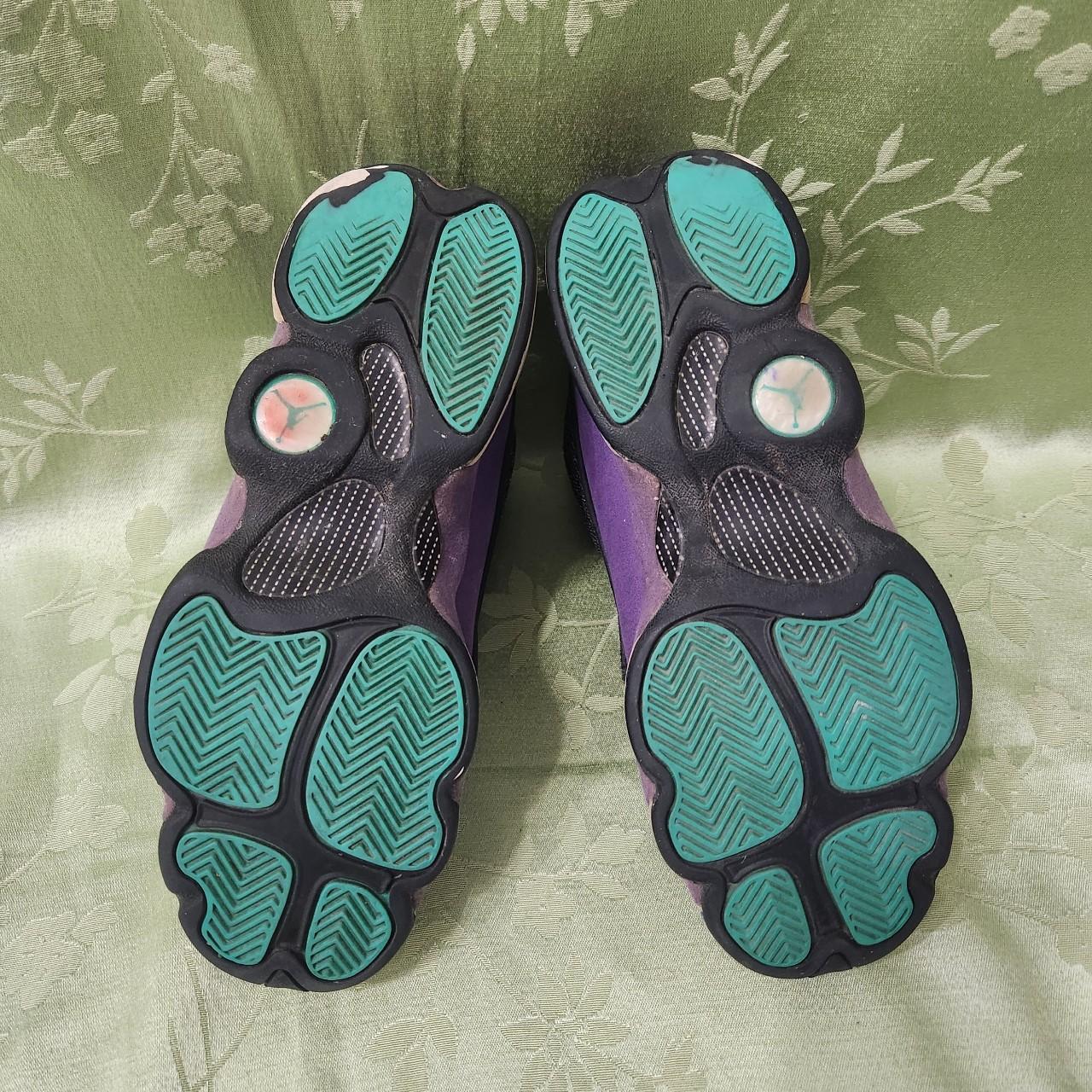 black purple teal 13 jordans