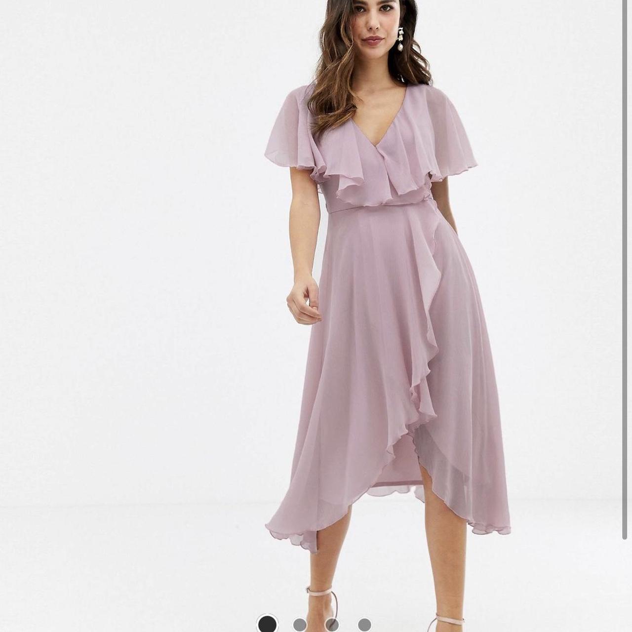 ASOS Women's Purple and Pink Dress | Depop