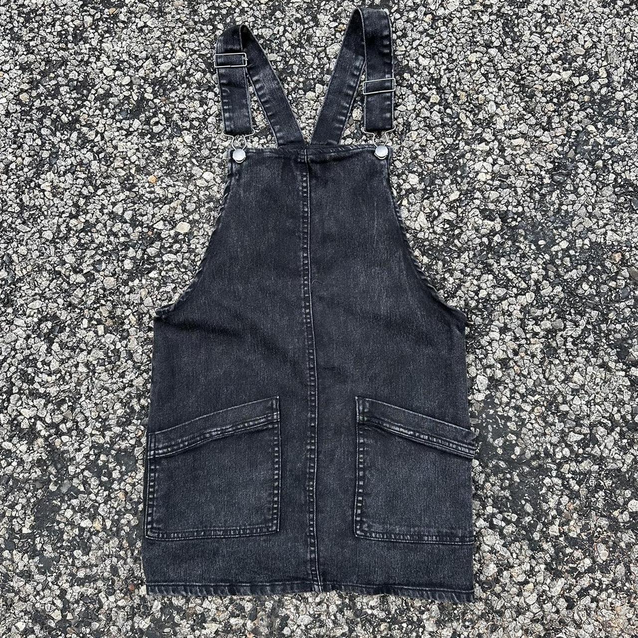 Black denim skirt overalls hotsell