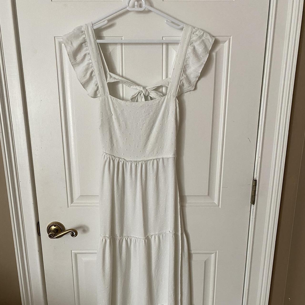 White dress from Shein size small but it can fit a... - Depop