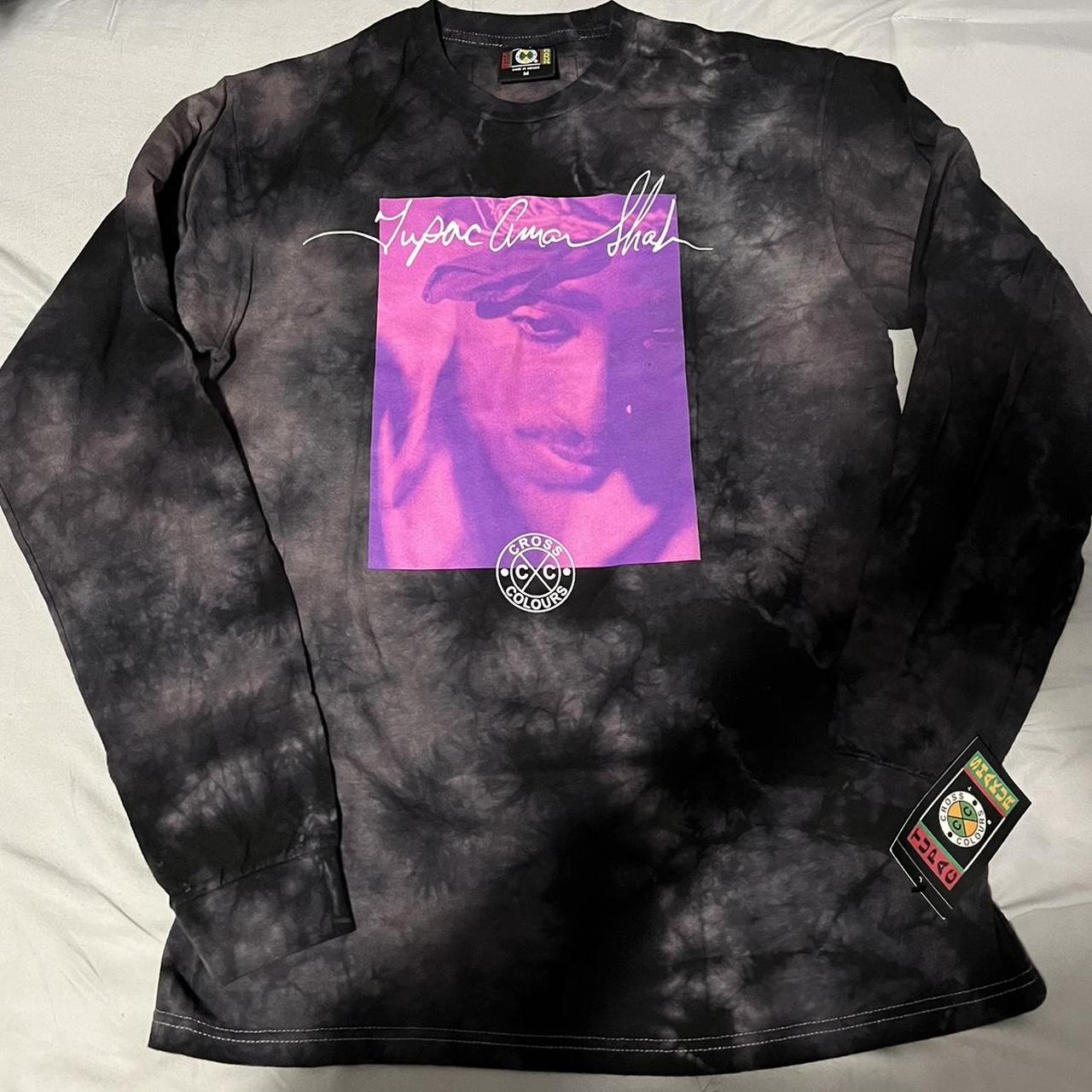 Cross Colors Tupac Shakur Long Sleeve Dark Cloud Tie - Depop