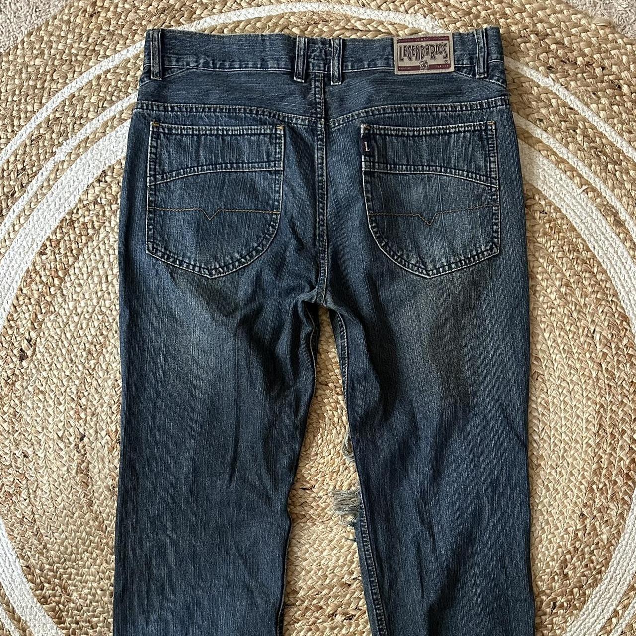 Vintage Legendarios Destroyed Denim Pair of Denim... - Depop