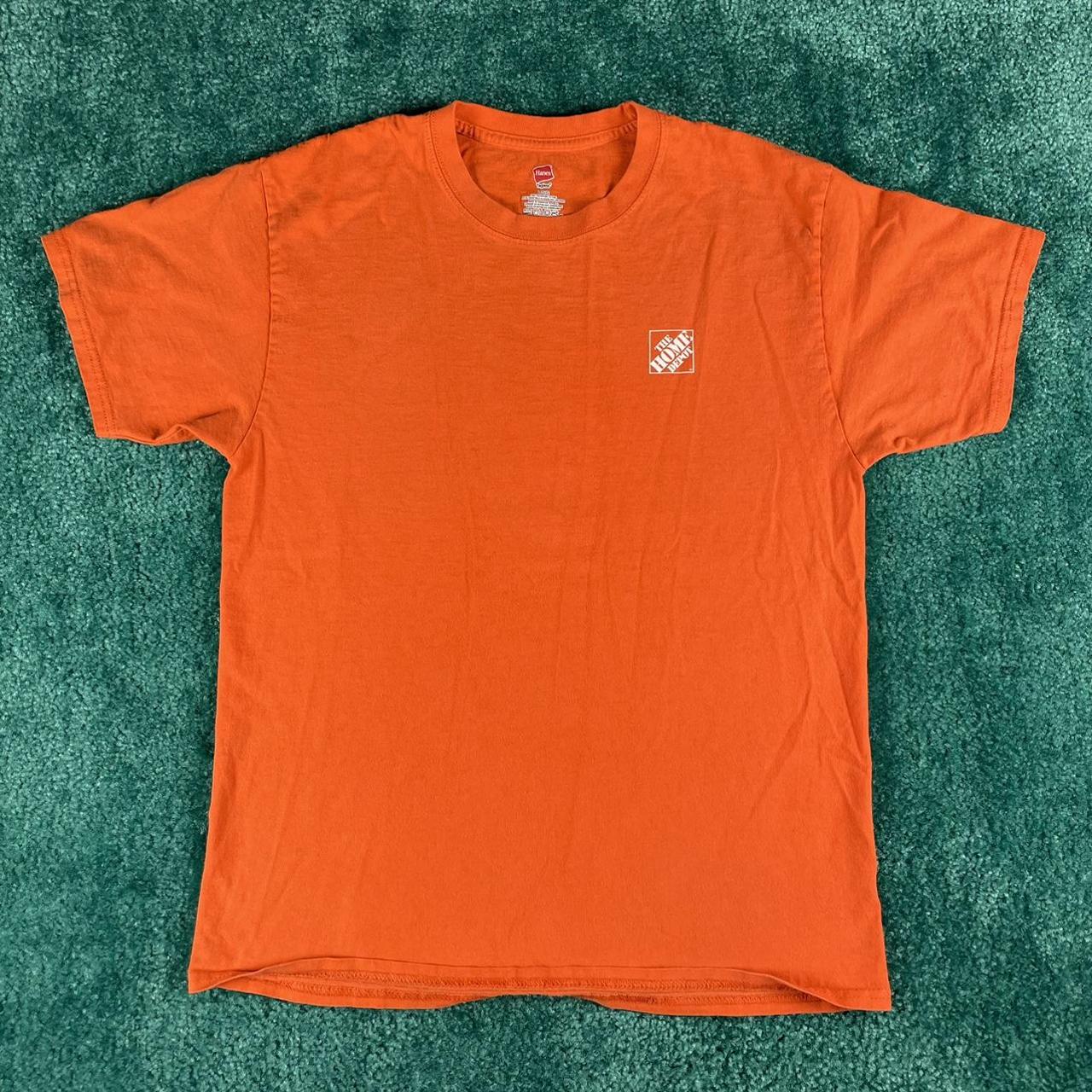 Men's Orange and White T-shirt | Depop