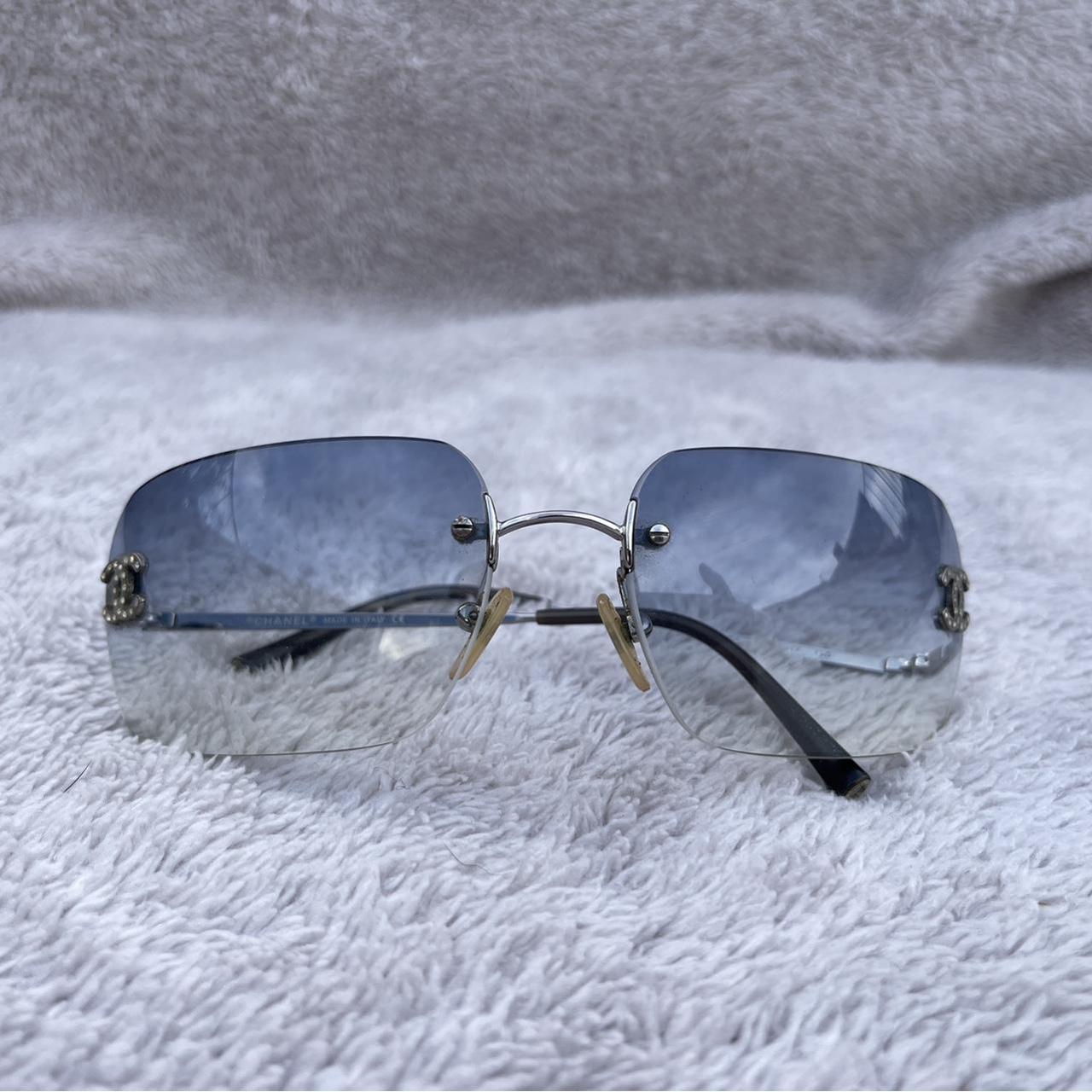 Chanel 4017-d rare blue sunglasses Comes with | Depop