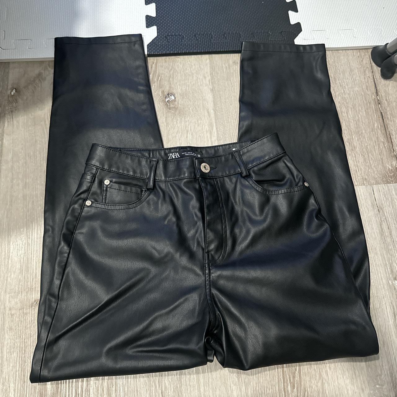 Faux leather pants mens hot sale zara