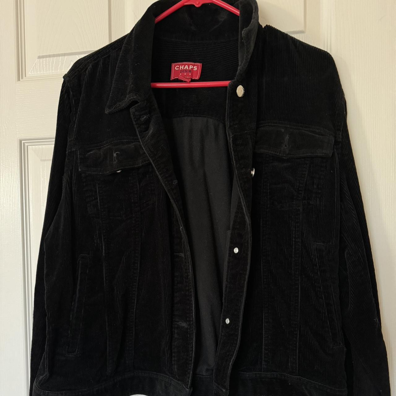 XL black denim jacket Good quality #denim... - Depop