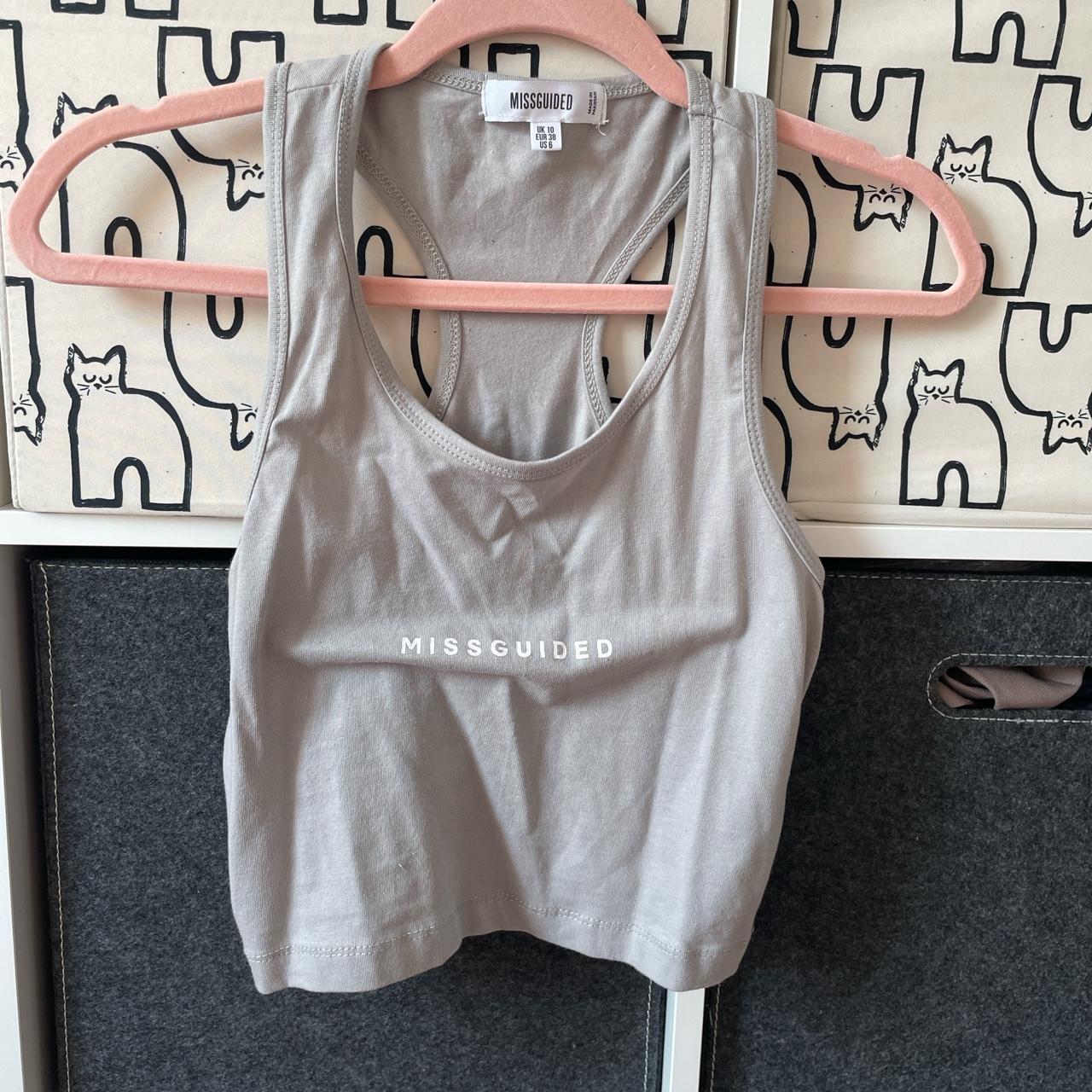 Missguided Grey Crop Top Fits A Depop