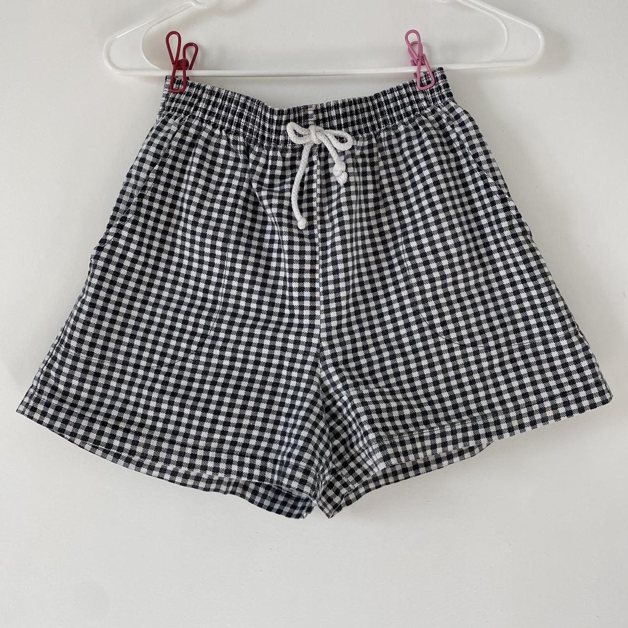 Stretchy Waist Gingham Shorts By Incognito 11” Depop