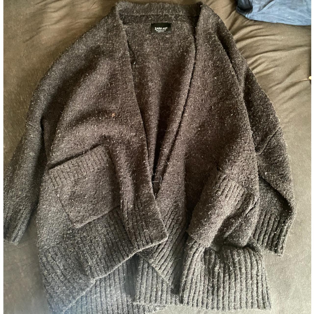 Zara Men's Black Cardigan Depop