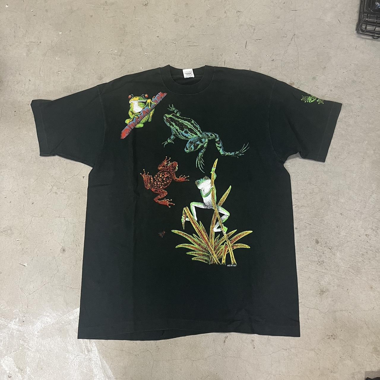 取扱No.1】 90s Big Frog Print T-shirt メンズ | goodwoundcare.com