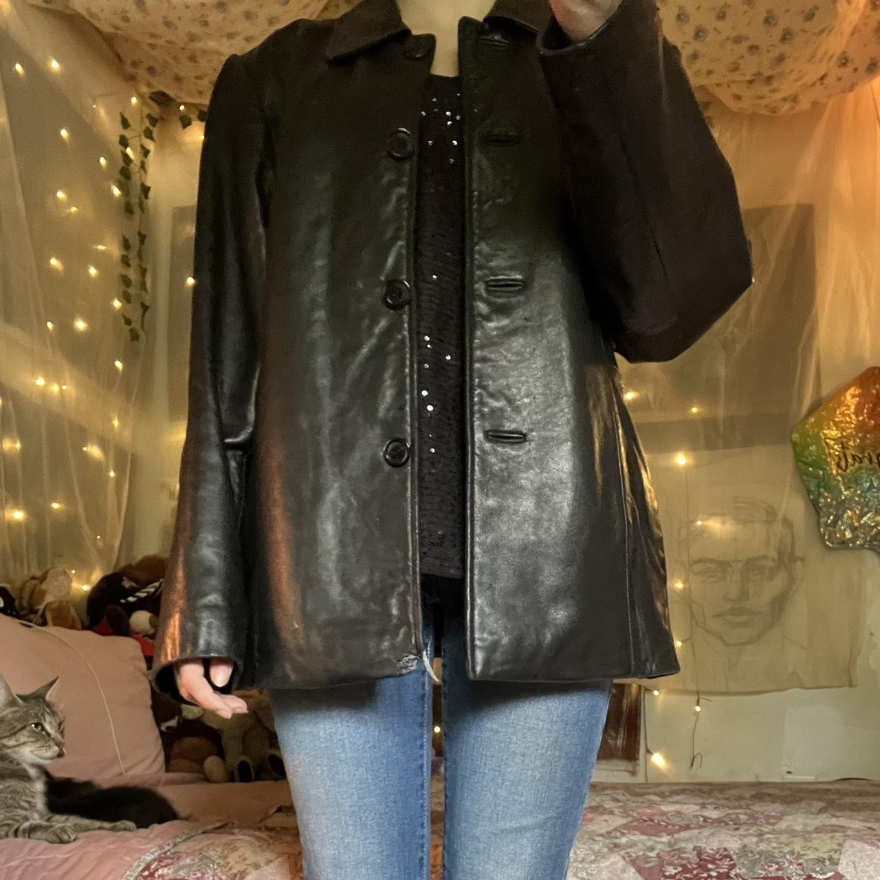 Liz Claiborne leather jacket!! Worn and torn
