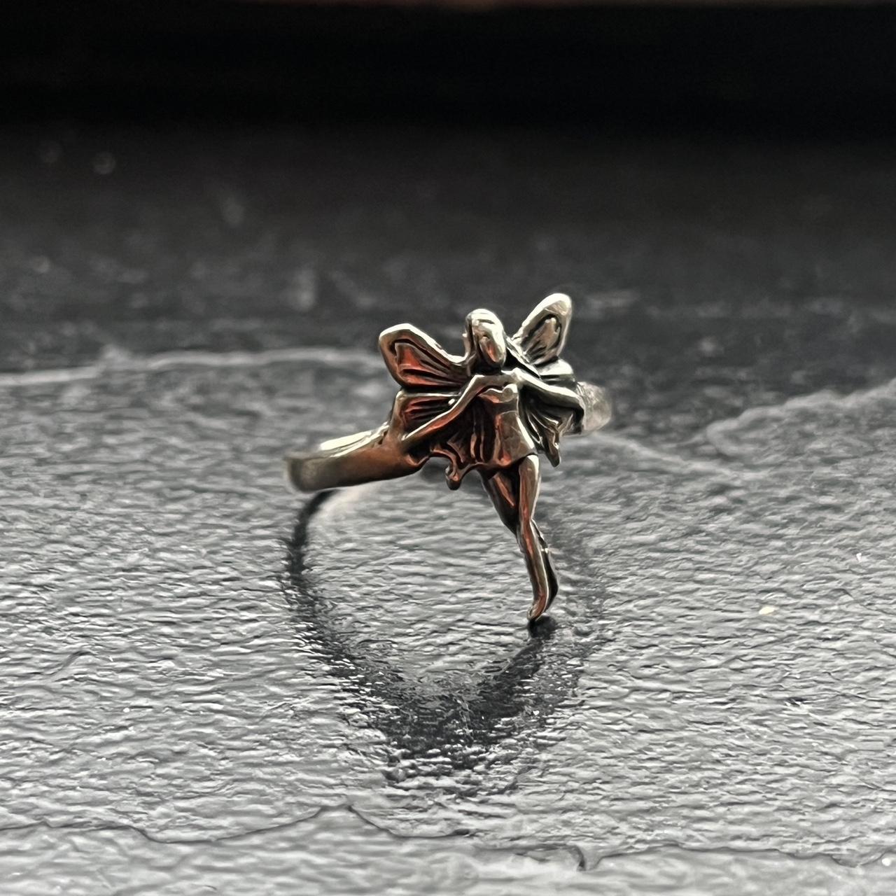 Sterling silver fairy on sale ring