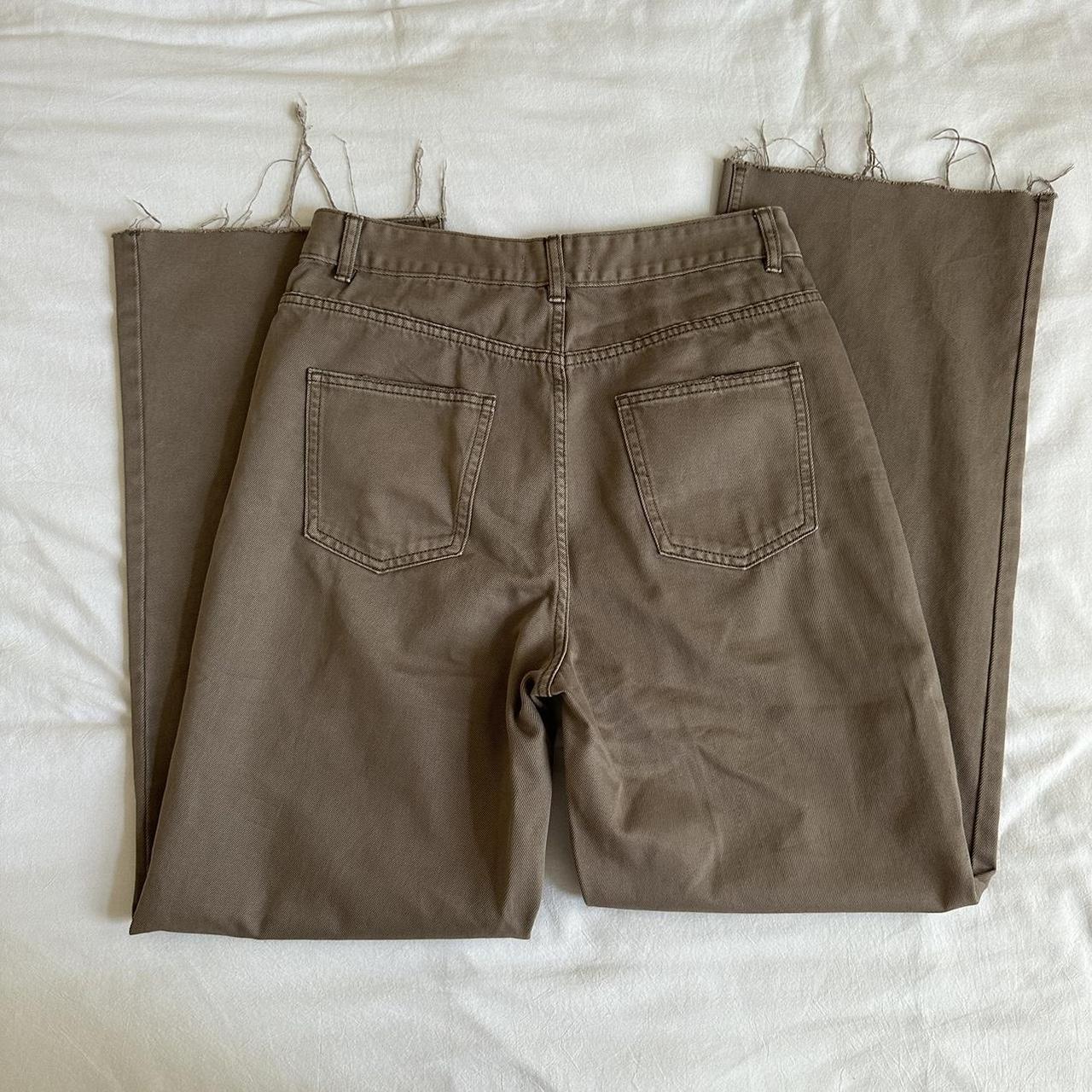 GLASSONS BROWN WIDE LEG PANTS like new high rise... Depop