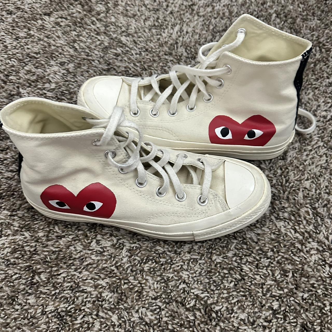 Comme des Garçons Play x Converse Chuck Taylor... - Depop