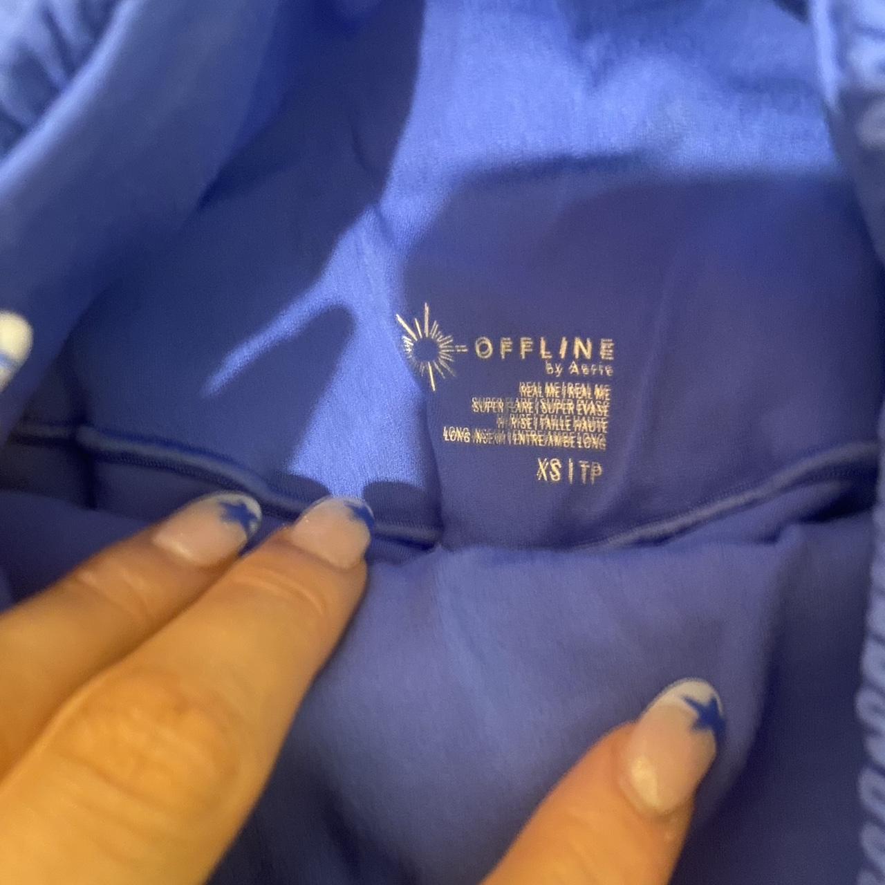 Blue aerie flare leggings, size extra small, only... Depop