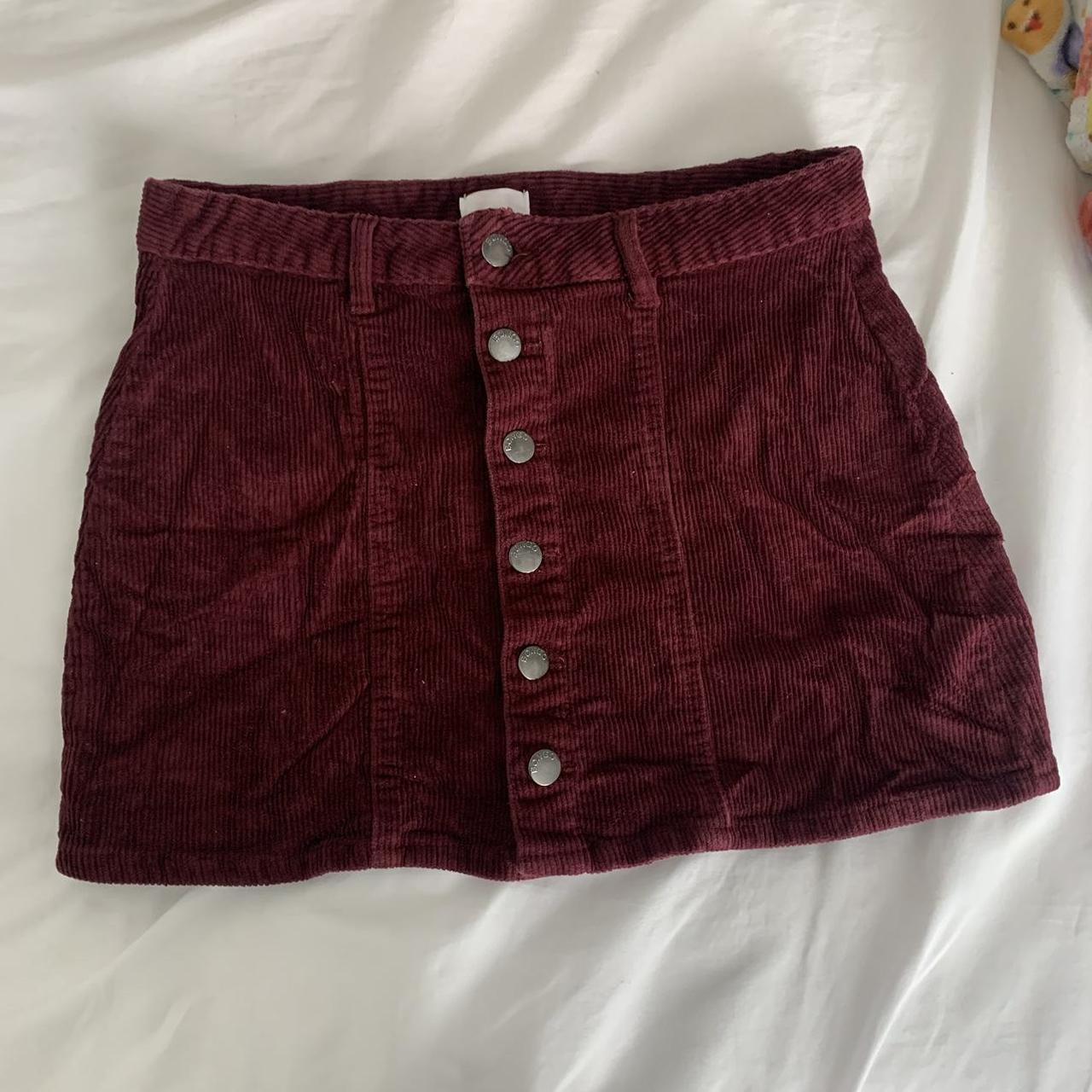 Women's Burgundy Skirt | Depop