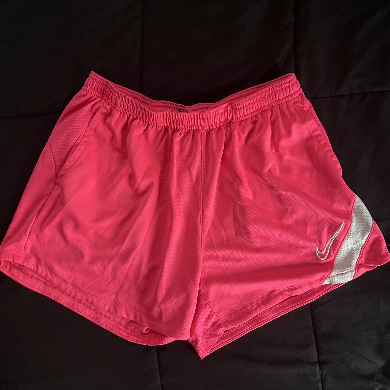 Nike Women's Pink and White Shorts | Depop