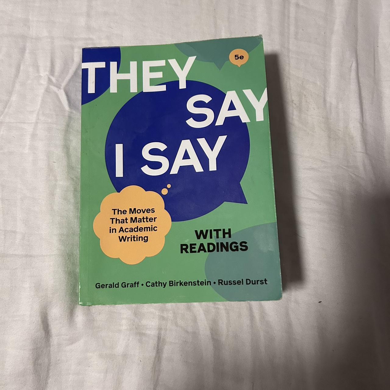 they say i say book • price $30 • no online code... - Depop