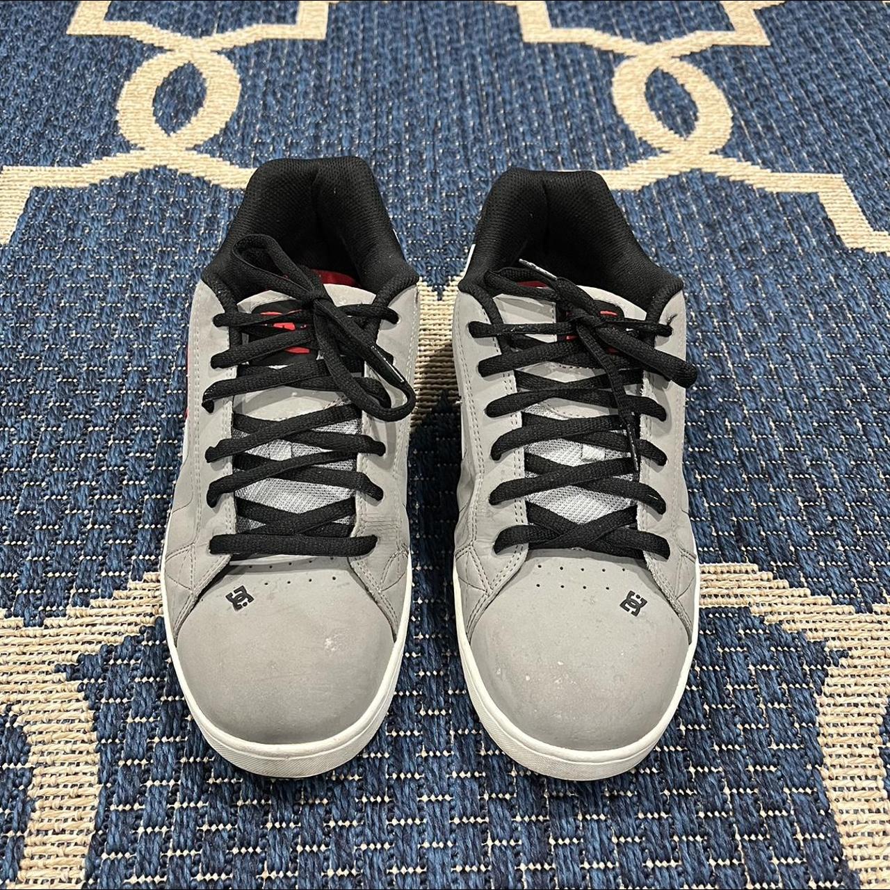 red and black dc shoes