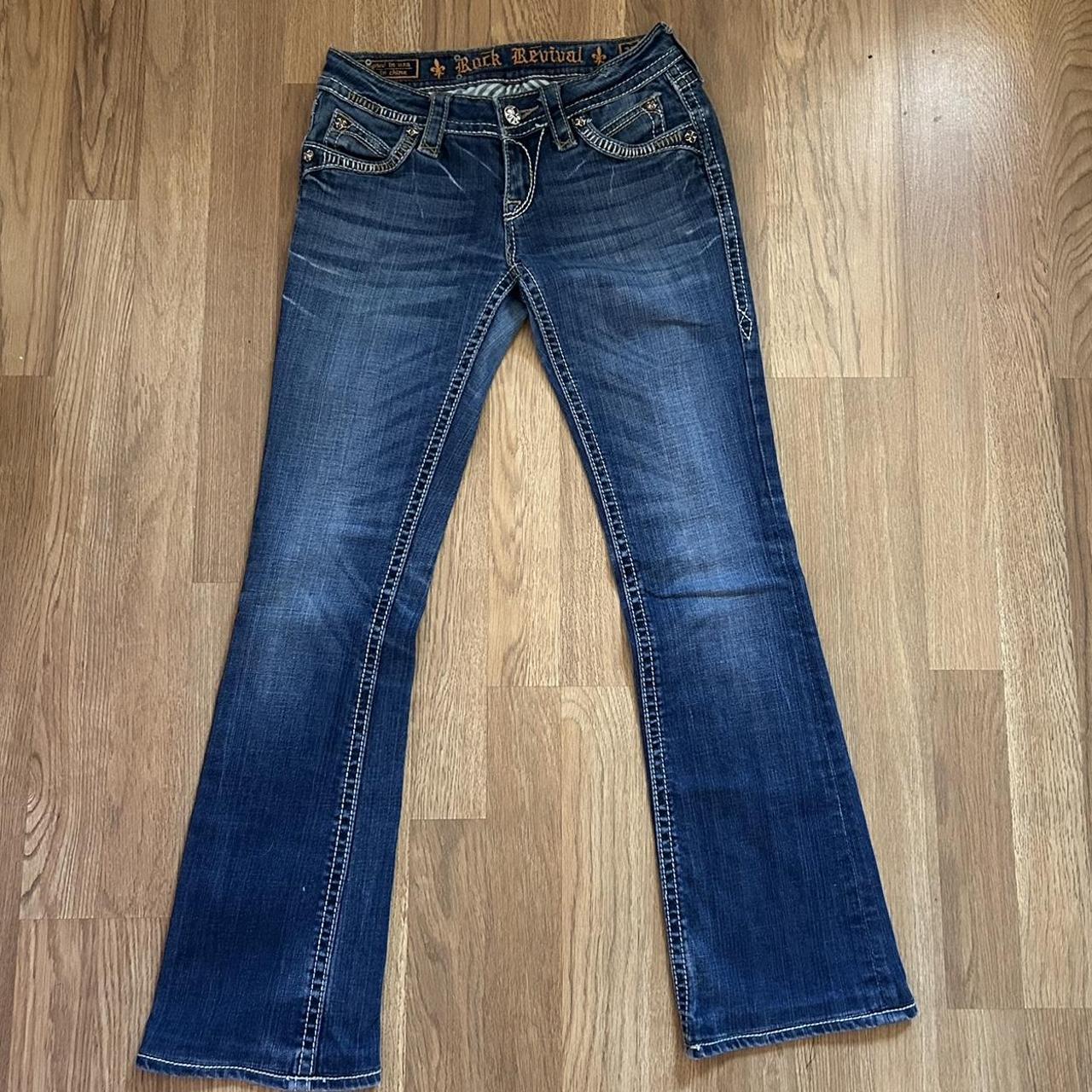 Rock Revival low rise flared jeans. Size 26 #y2k... - Depop