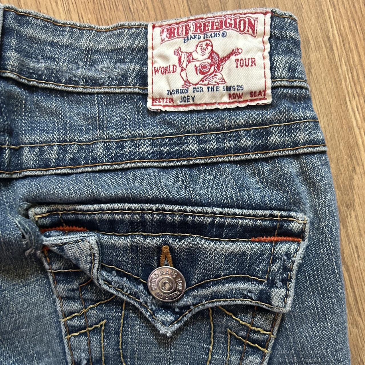 Low Rise True religion shorts. Size 24.... - Depop