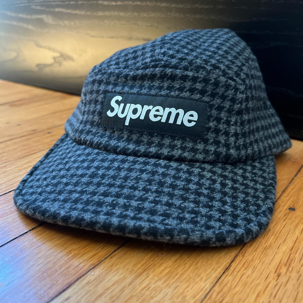 ネット特売 Supreme Houndstooth Wool Camp Cap Black | umma.hu