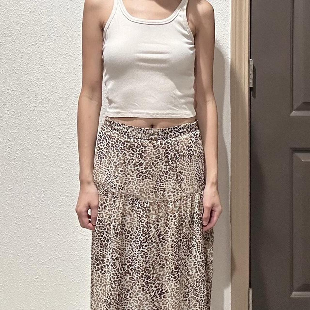 Cheetah midi hotsell skirt casually