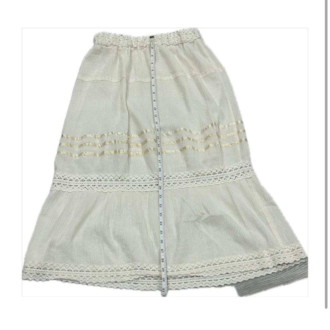 Women's Skirt - White/Cream - 4 – Cream and white… - image 2
