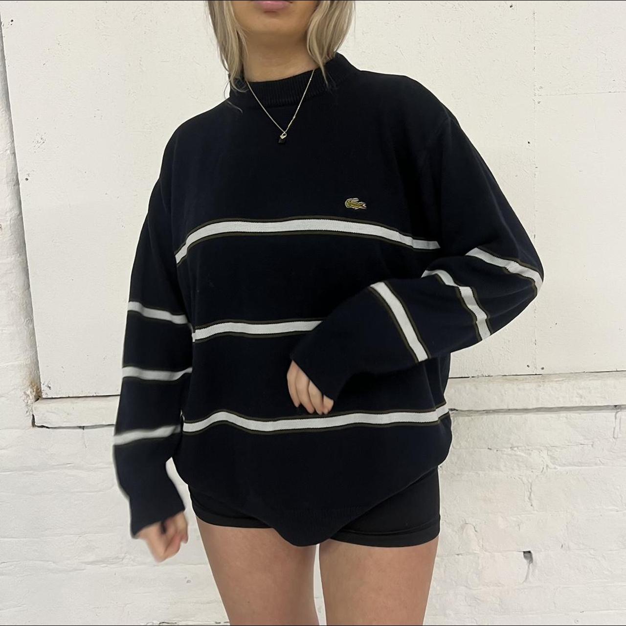 Lacoste Knit Jumper - embroidered logo on chest -... - Depop