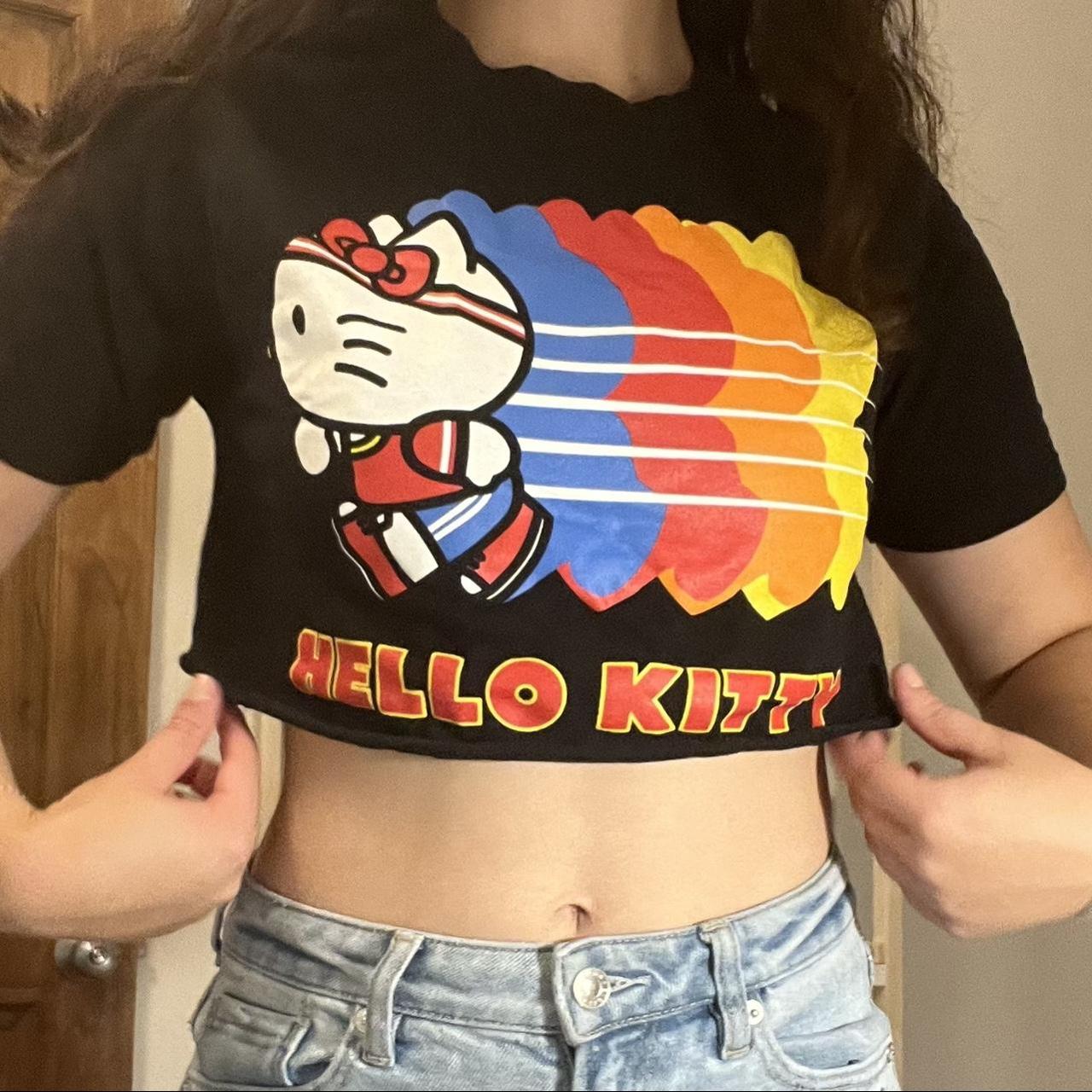 Hello kitty cropped tee size S (I cropped it too... - Depop