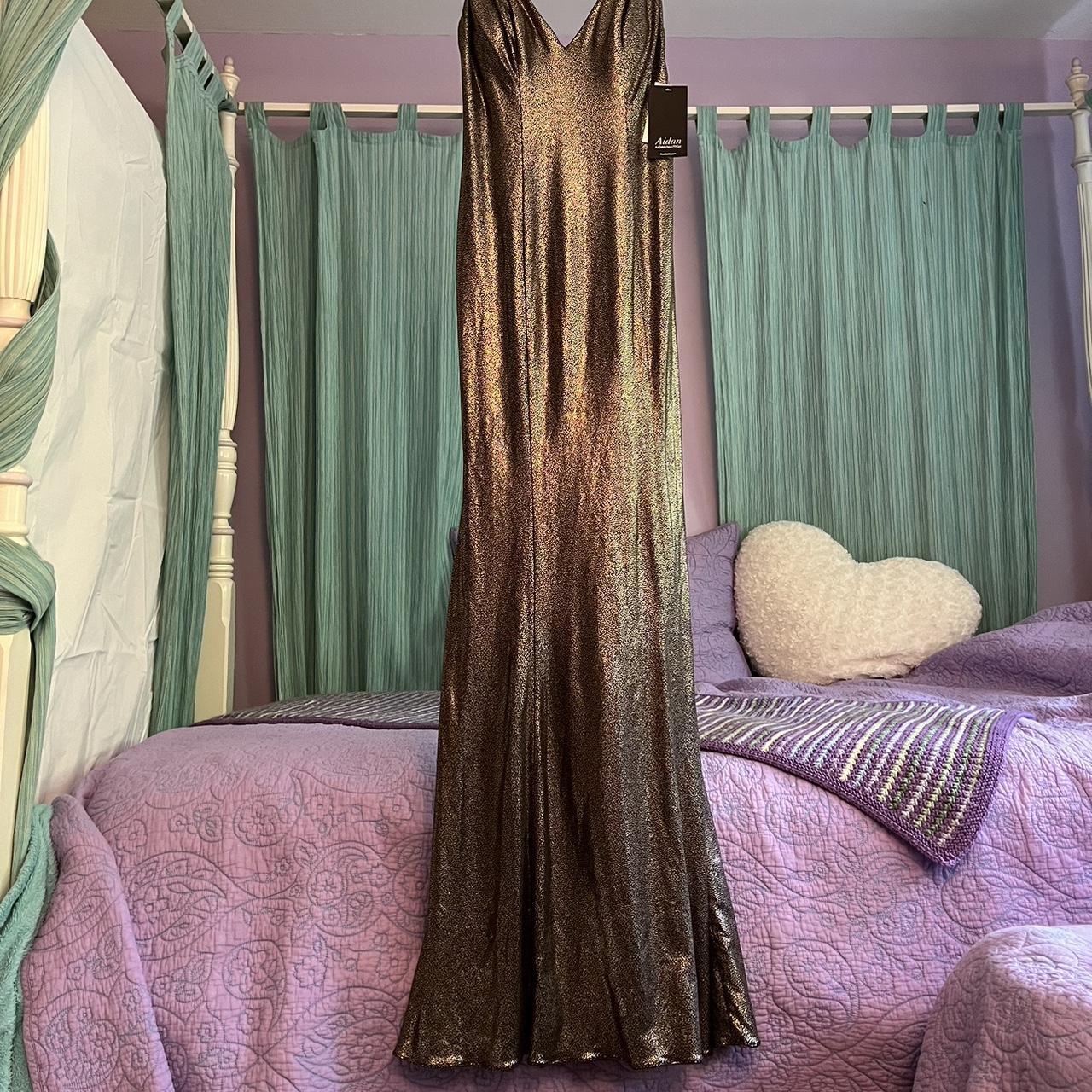 Aidan Mattox Women's Gold and Black Dress (2)