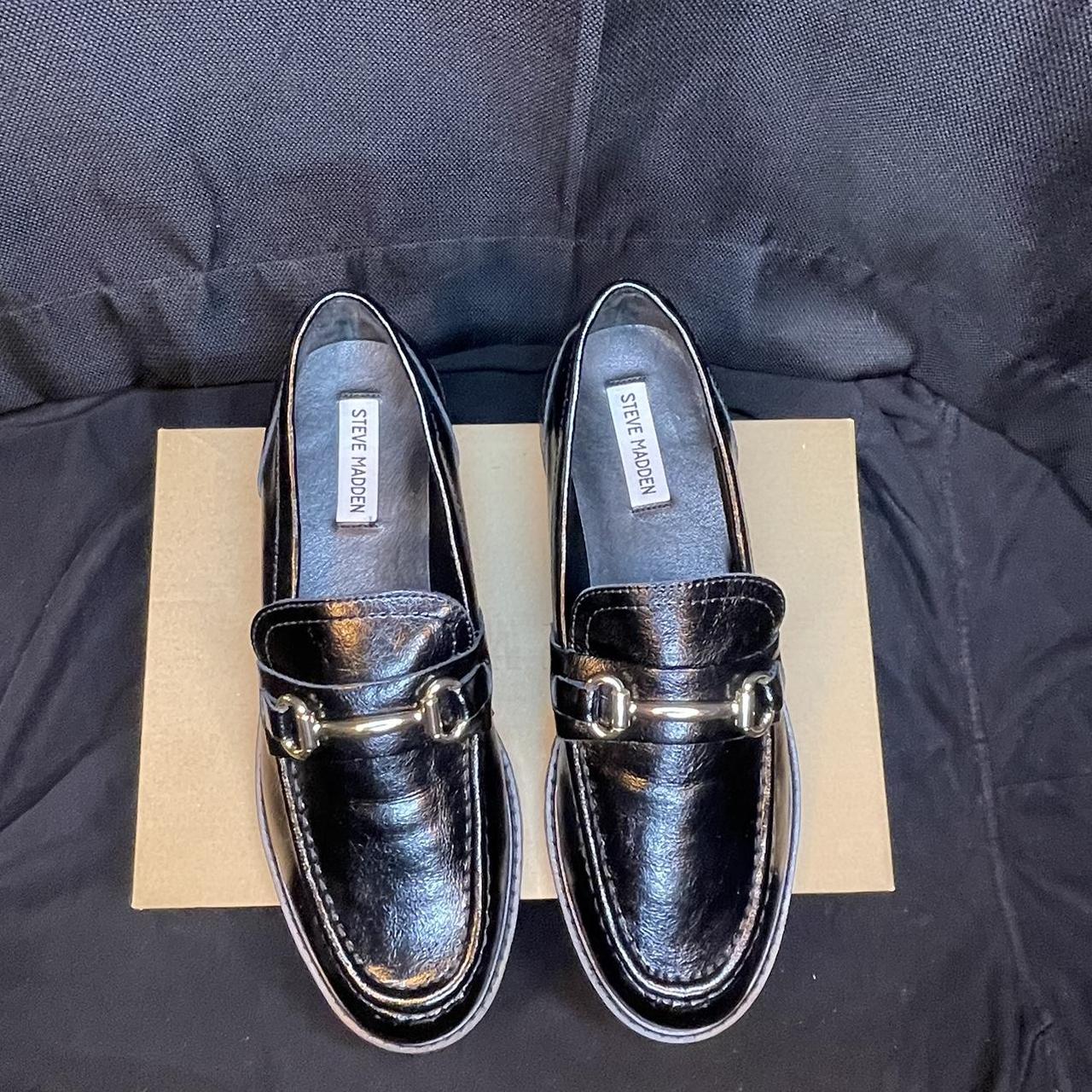 Steve Madden black gold Mistor Loafer, Size: 11