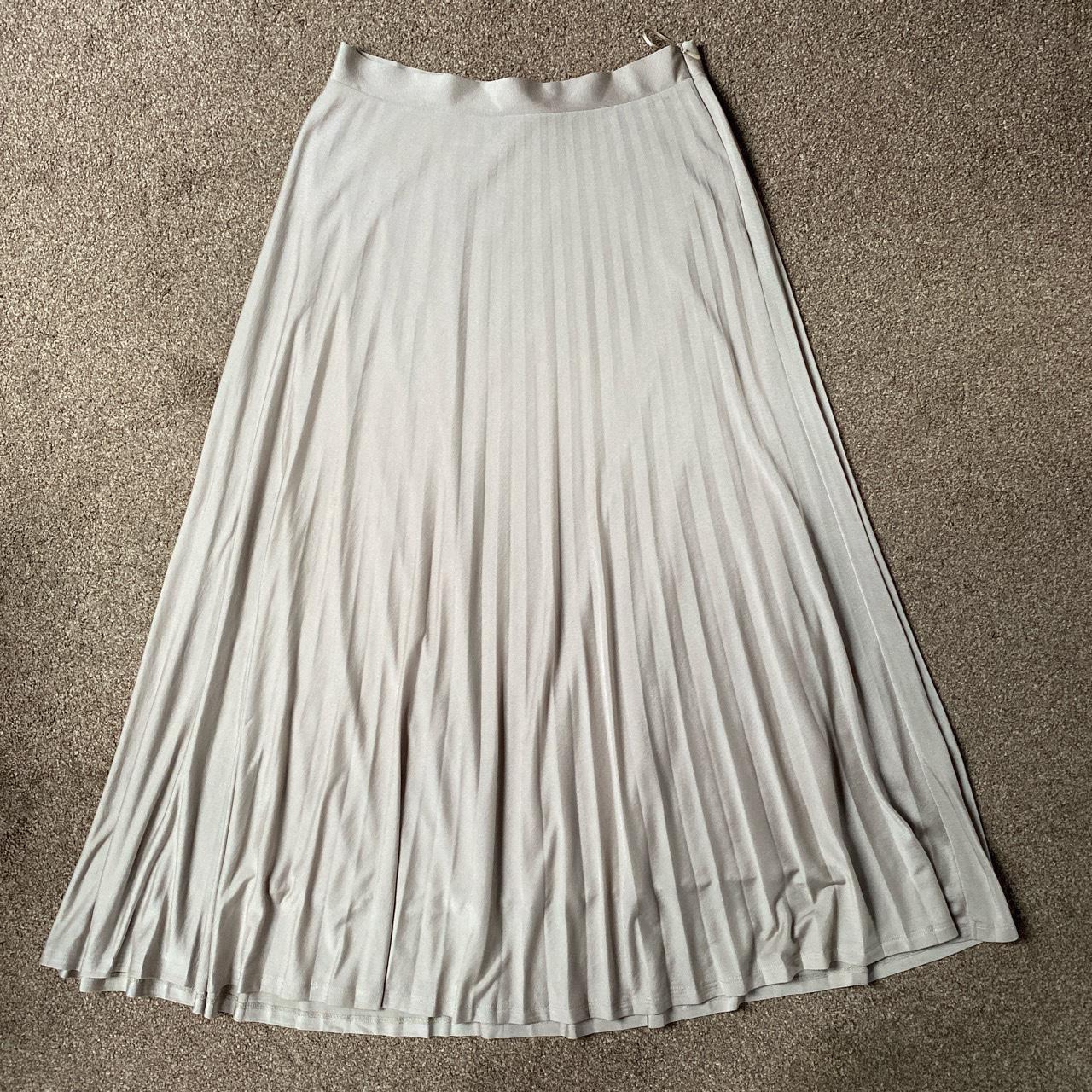 Massimo dutti on sale grey pleated skirt