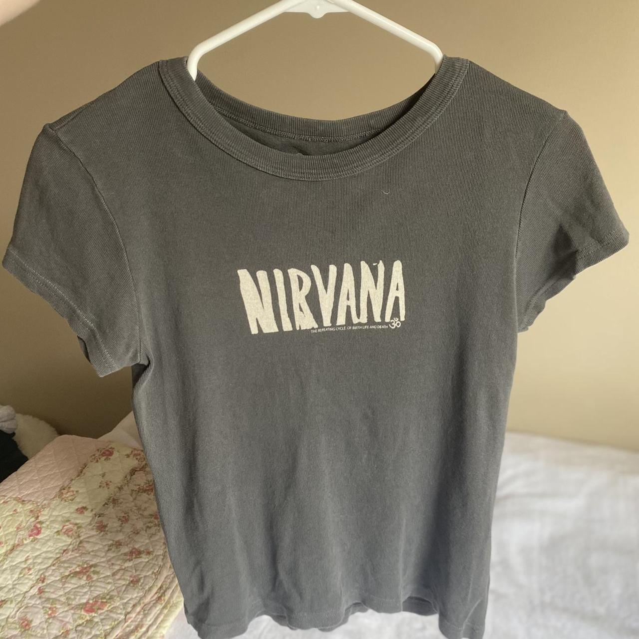 ˚ʚ♡ɞ˚ Brandy Melville/John Galt Grey Nirvana Tee... Depop