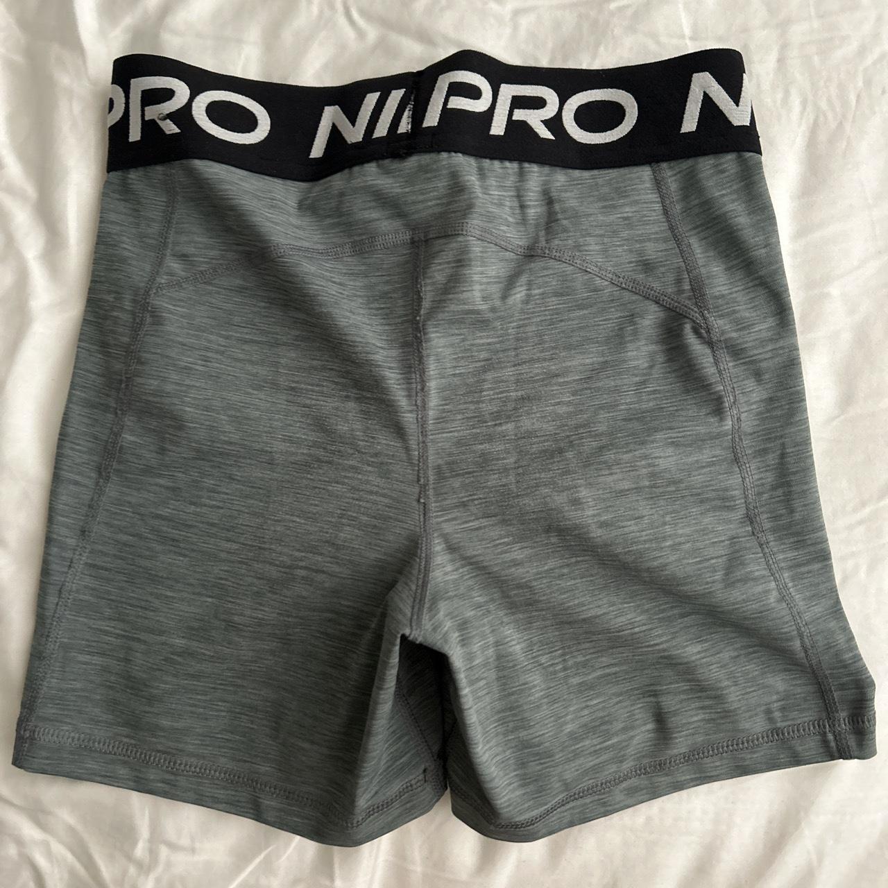 grey nike pro shorts 3 inch