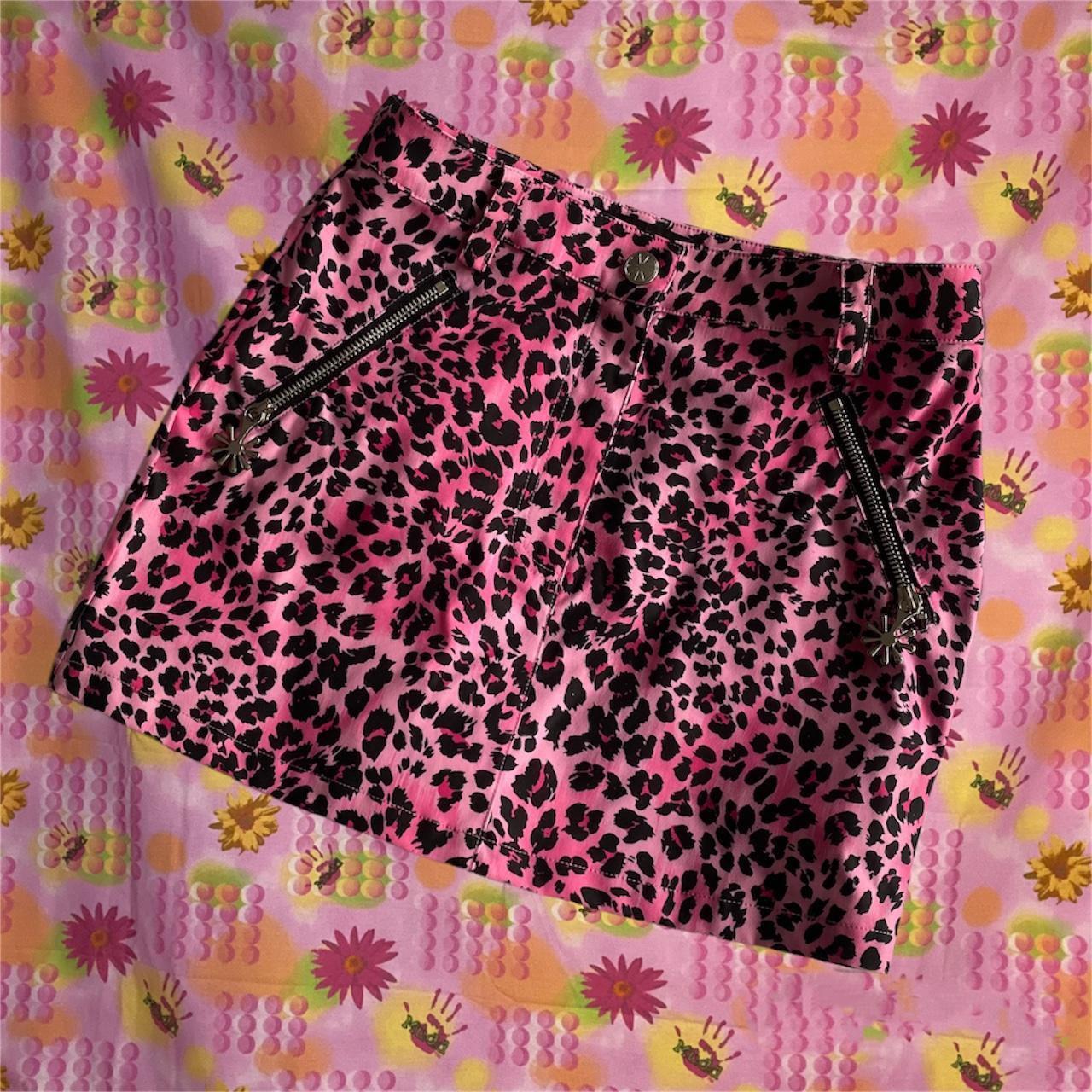 💓delias Pink Leopard Print Mini Skirt No Major Depop