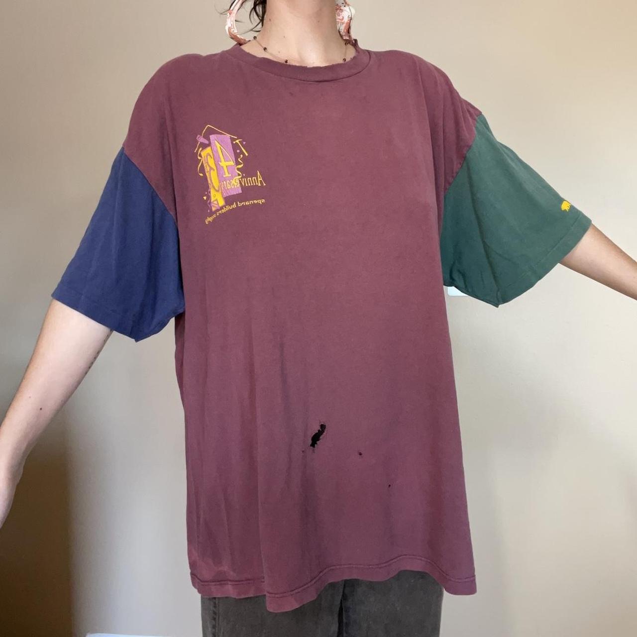 Santa outlet Fe Hemp Vintage 90s Purple/Burgundy Cotton Short Sleeve Top