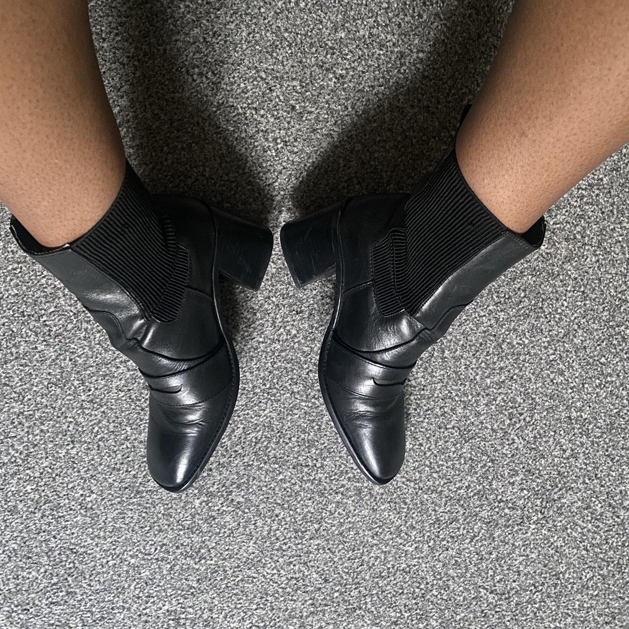 Black leather ankle boots asos hotsell