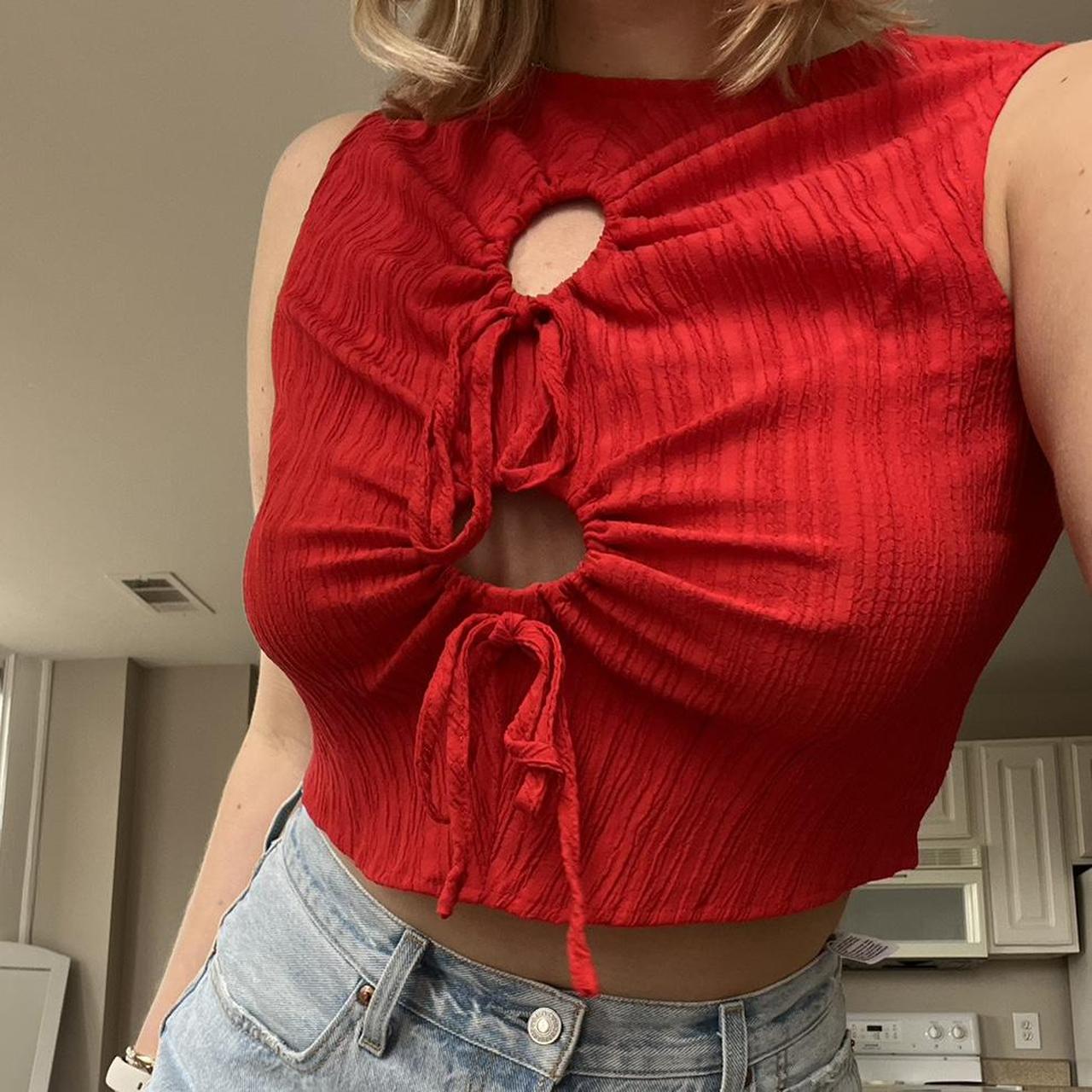 Lola May Women's Red Crop-top