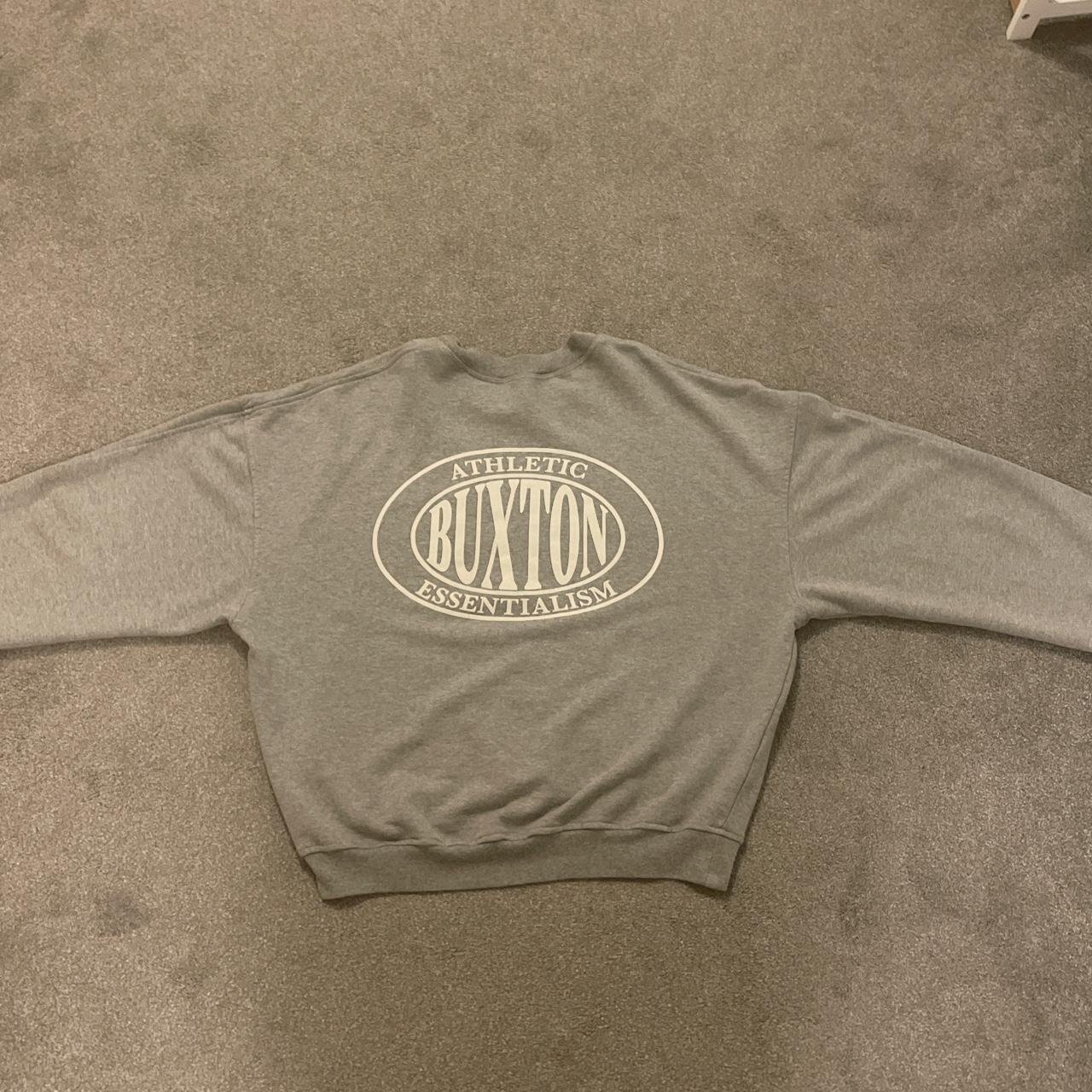 Cole Buxton Men's Grey and White Sweatshirt | Depop