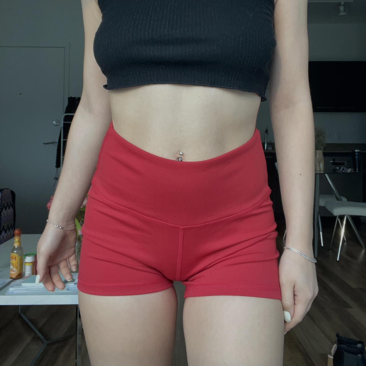 Red high waisted spandex shorts❤️ , Women’s US size