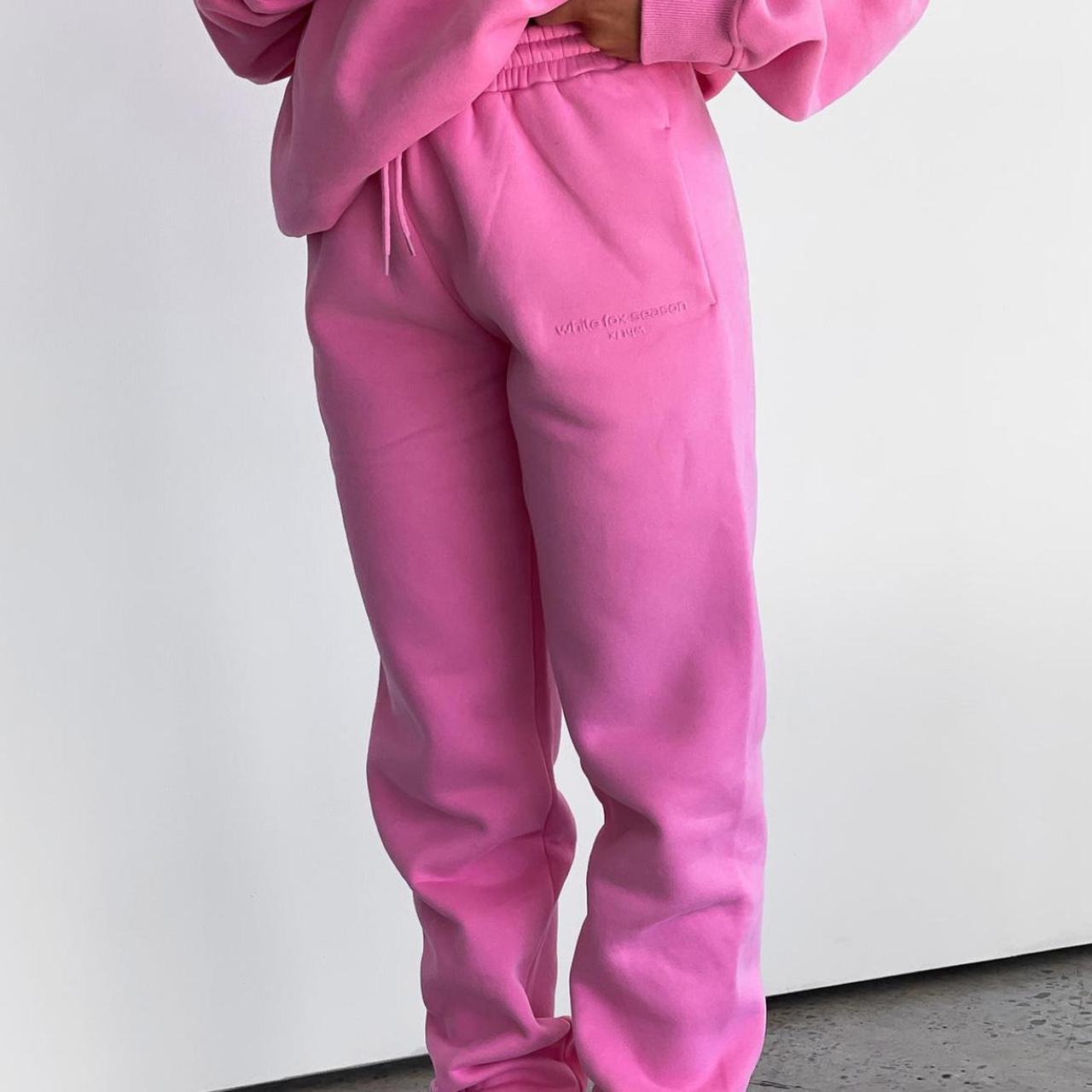 white fox future forward sweatpants candy pink,