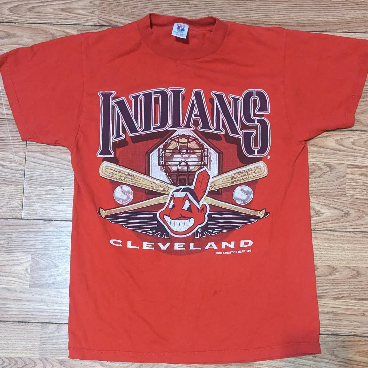 MLB, Shirts, Vintage Cleveland Indians Logo 7 T Shirt