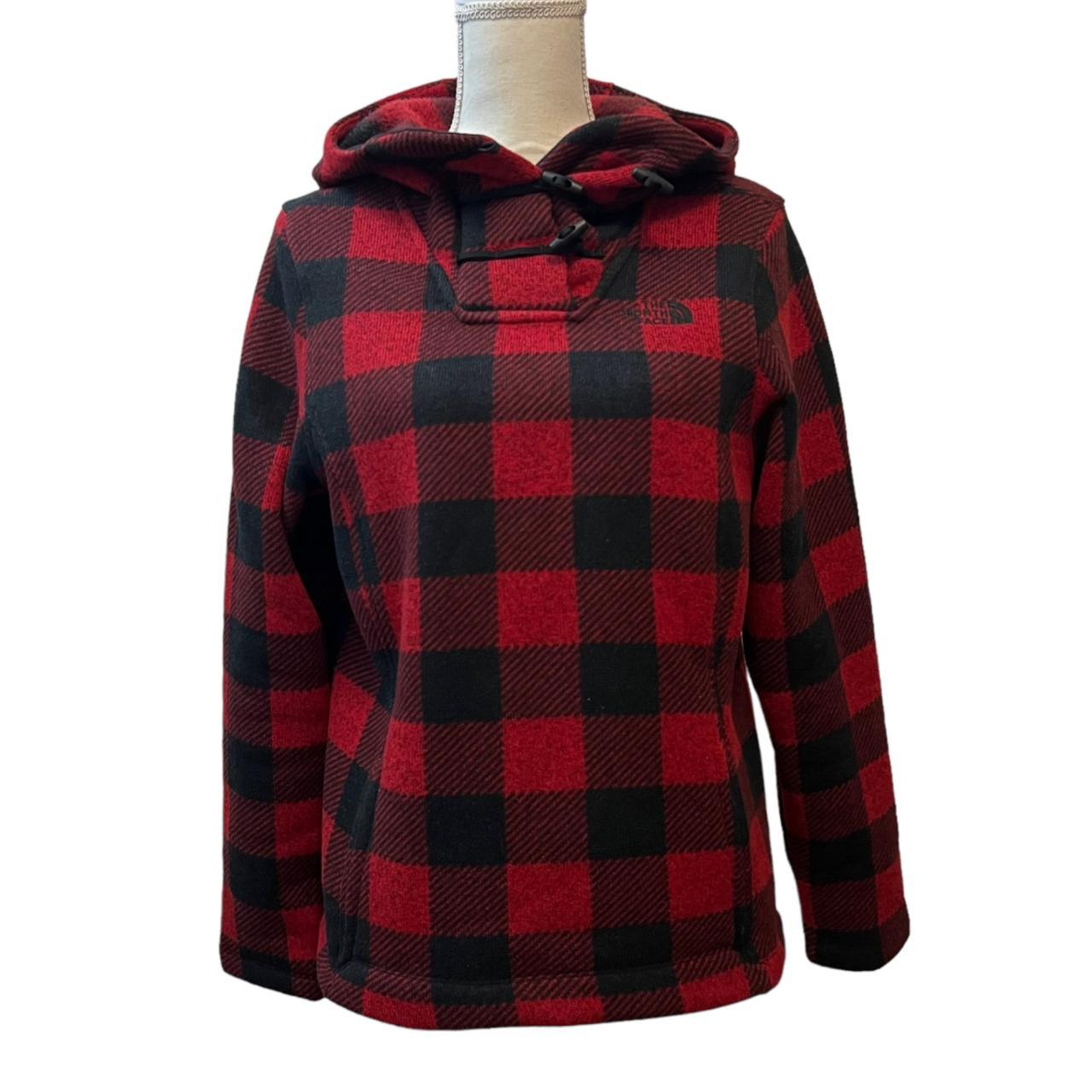 North face crescent hot sale hoodie buffalo plaid