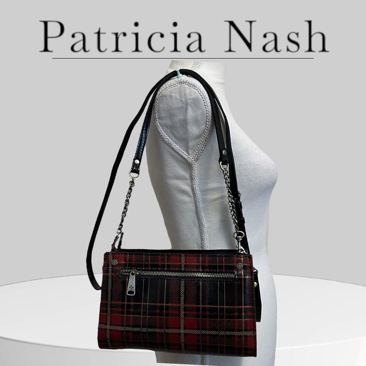 Patricia Nash Turati Top Zip Tartan Plaid Leather